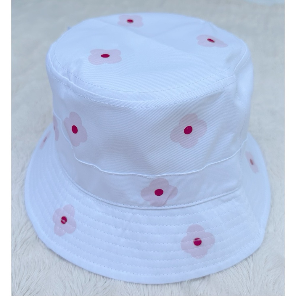 NEW EltaMD White and Pink Floral Bucket Hat